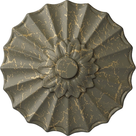 Ekena Millwork Shakuras Ceiling Medallion (Fits Canopies up to 1 3/8"), 9"OD x 1 3/8"P, Witch Hazel Crackle CM09SHWHC
